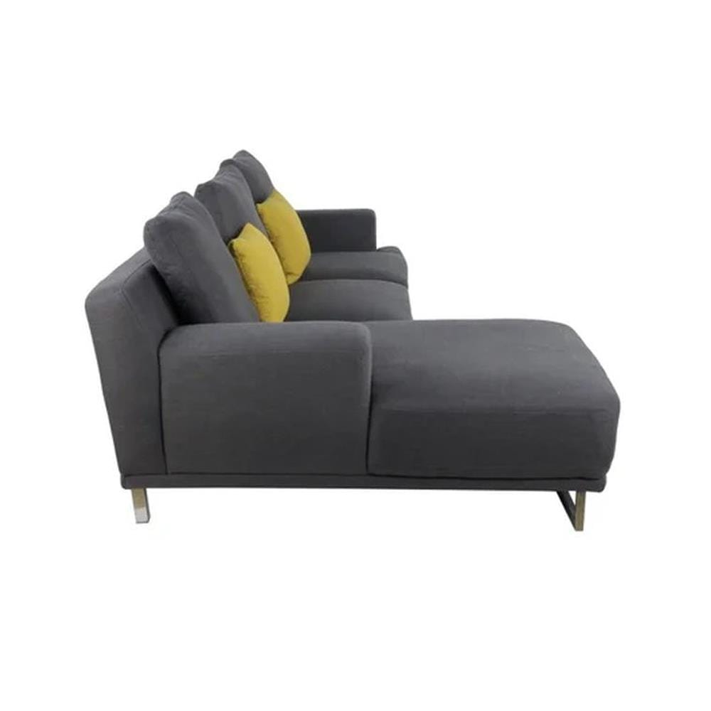 โซฟาเข้ามุมซ้าย SB FURNITURE GIRLY LA1502-16 สีเทาเข้ม