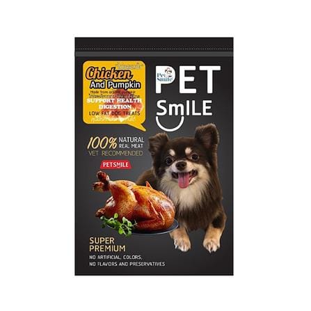 ขนมสุนัข PETSMILE รสไก่และฟักทองอบแห้ง 50 ก._0