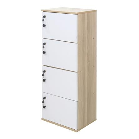 ตู้ล็อกเกอร์ 4 ช่อง FURDINI ANY 40 ซม. สีไวท์โอ๊ค/ขาว_1