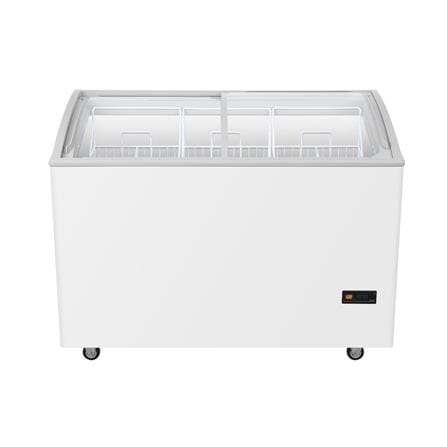 ตู้แช่แข็งฝากระจกโค้ง HAIER SD-517DP 12.9 คิว สีขาว