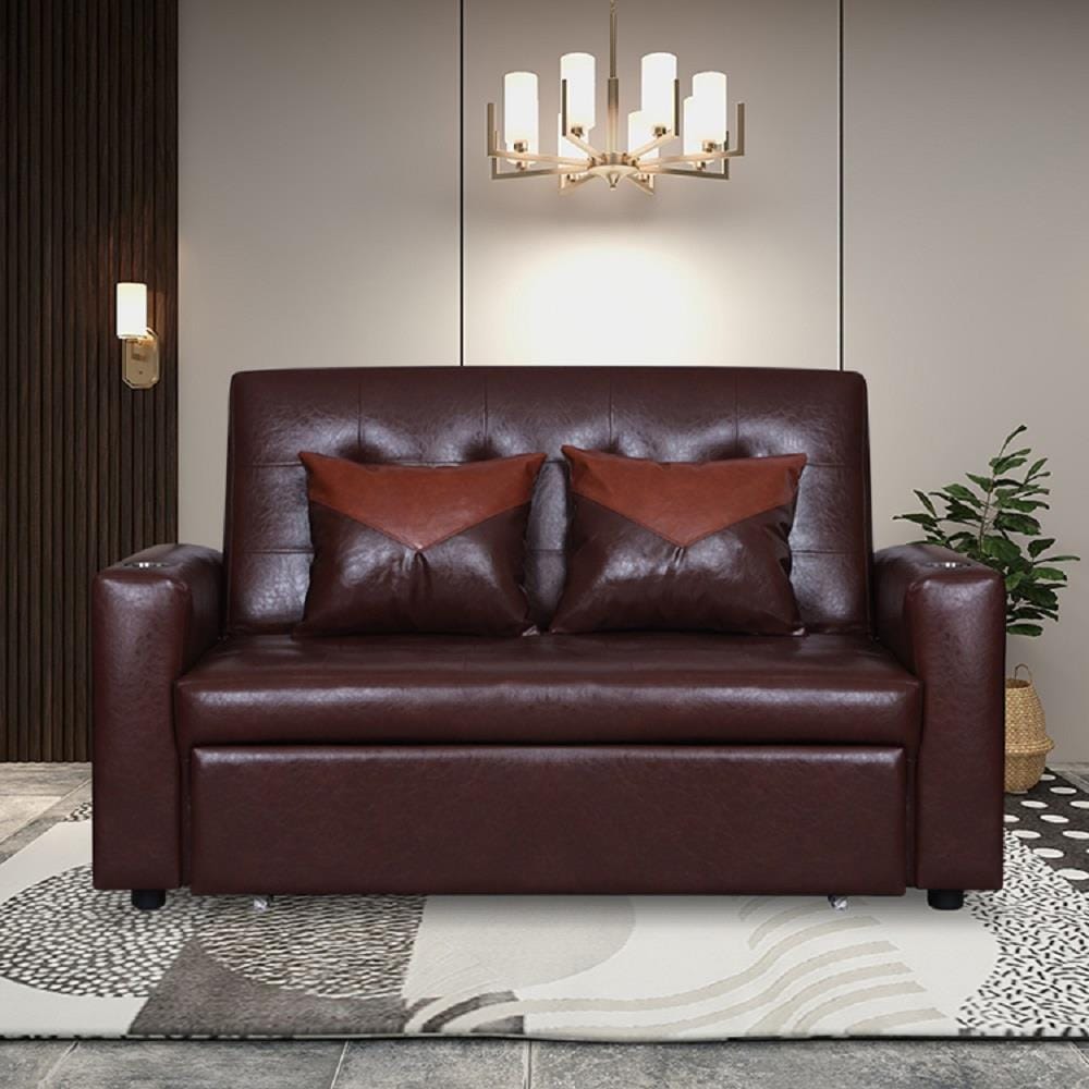 โซฟาเบด AS FURNITURE CHARLOTTE LBWB22 PVC สีน้ำตาลเข้ม