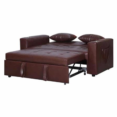 โซฟาเบด AS FURNITURE CHARLOTTE LBWB22 PVC สีน้ำตาลเข้ม_2