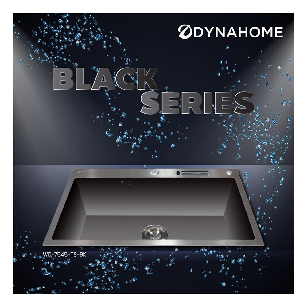 ซิงค์ฝัง 1 หลุม DYNA HOME WD7545TS-BK สีดำ