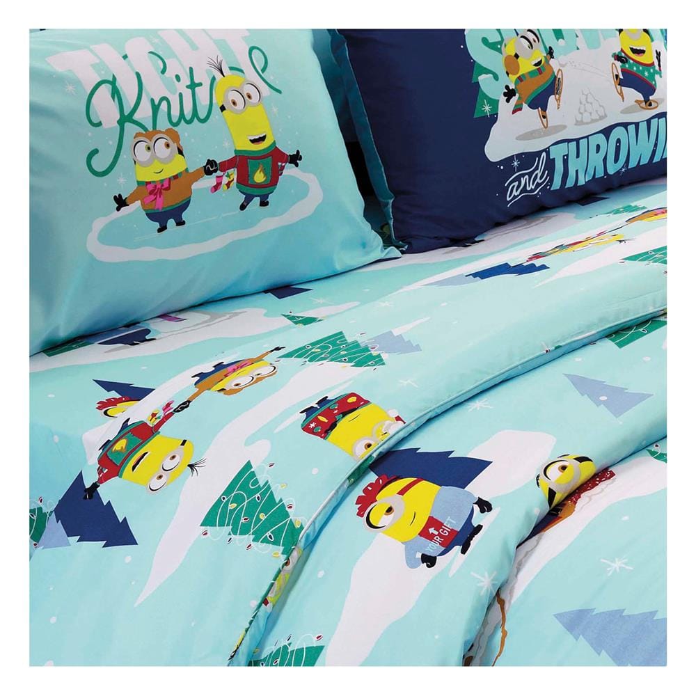 ชุดผ้าปูที่นอน 6 ฟุต 6 ชิ้น FOUNTAIN MINIONS 70209-FTC116