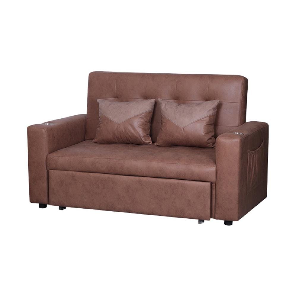 โซฟาเบด AS FURNITURE CHARLOTTE LBWU43 PU สีน้ำตาลอ่อน