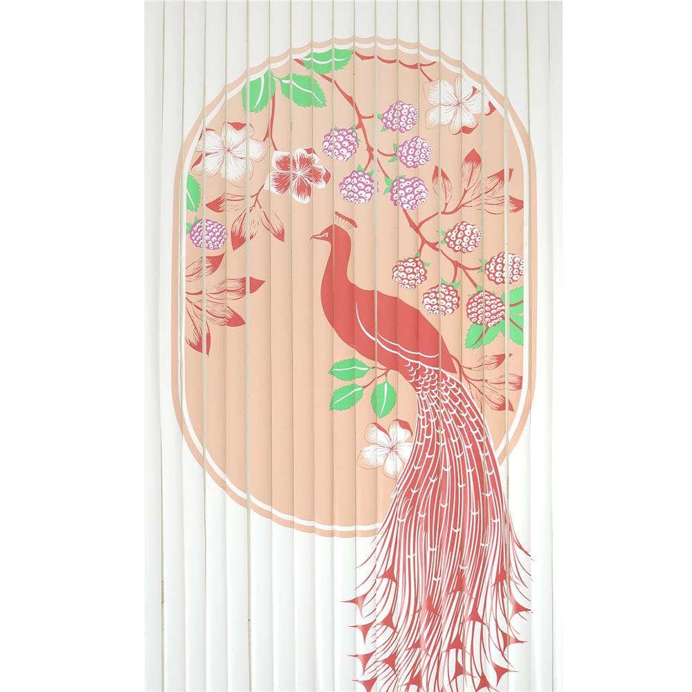 มู่ลี่ PVC HOME LIVING STYLE นกยูง 80X200 ซม. สีชมพู
