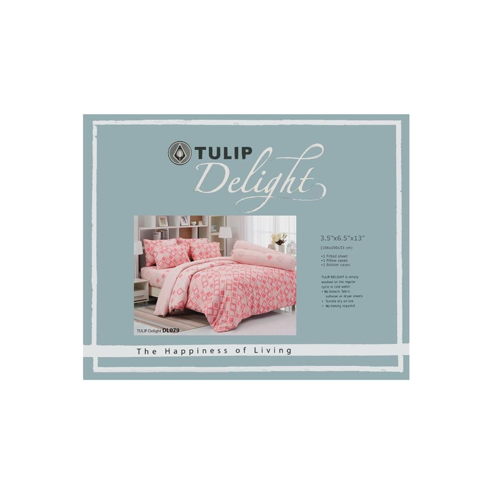 ชุดผ้าปูที่นอน 3.5 ฟุต 3 ชิ้น TULIP DELIGHT 60014-DL079