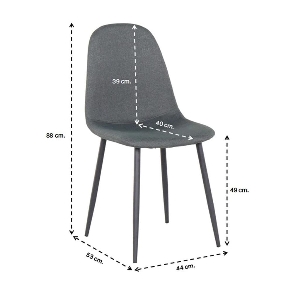 เก้าอี้ทานข้าว SB FURNITURE LALADA สีเทา