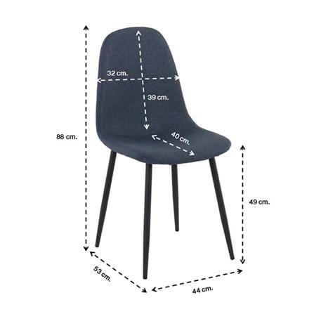 เก้าอี้ทานข้าว SB FURNITURE LALADA สีน้ำเงินเข้ม_5