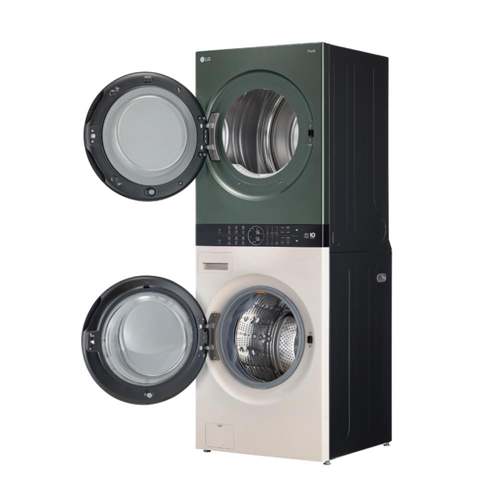ตู้ซักผ้าและอบผ้า LG WT2116SHEG 21/16 กก. 1000RPM HEAT PUMP อินเวอร์เตอร์ สีเขียวเบจ