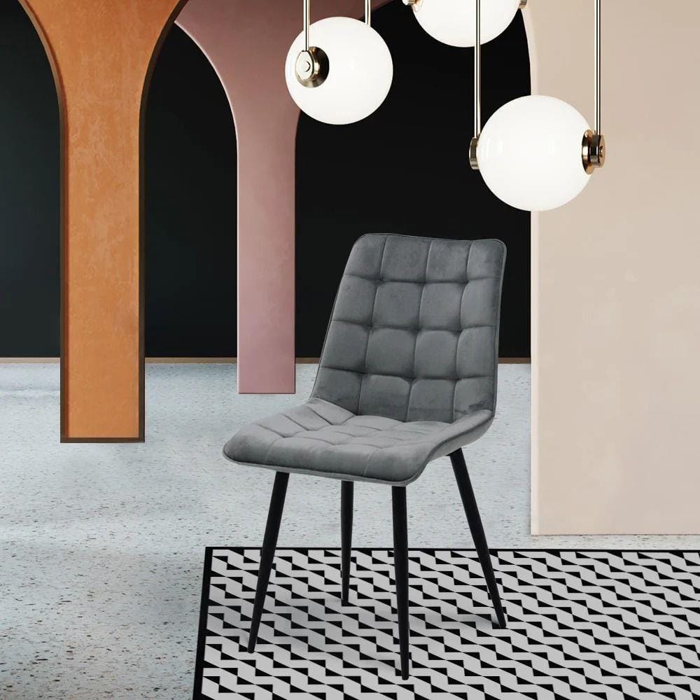 เก้าอี้ทานข้าว SB FURNITURE LIKA สีเทา