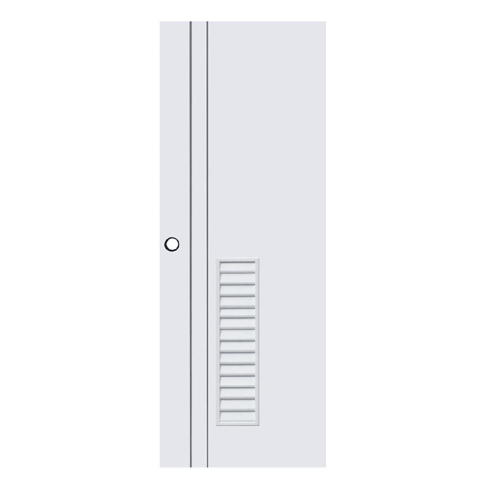 ประตูห้องน้ำ UPVC ECO-DOOR PG3 70X200 ซม. สีขาว เจาะลูกบิด
