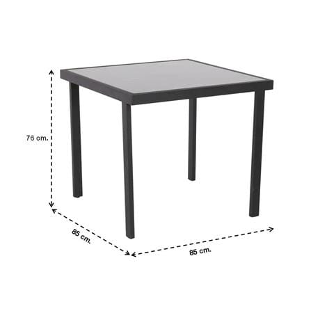 โต๊ะทานข้าว SB FURNITURE PUCCINI A80 สีดำ_2
