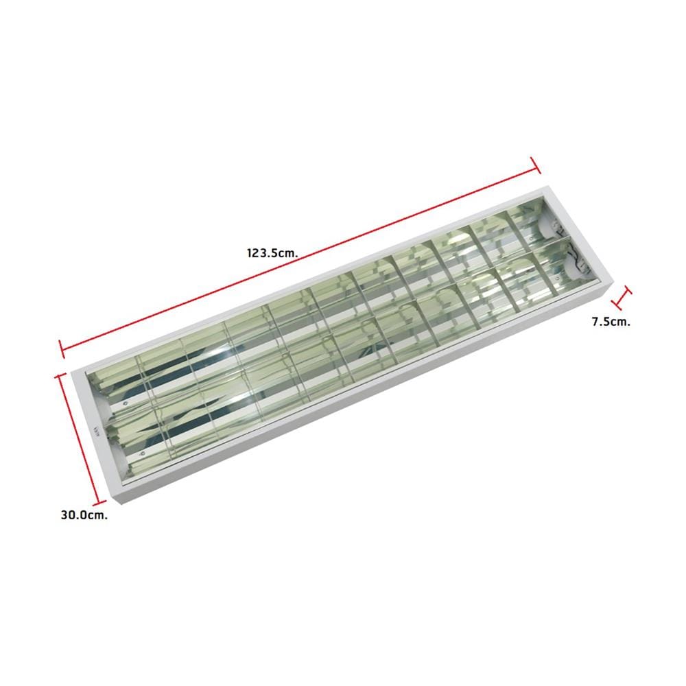 โคมสำนักงานติดลอย CARINI NY2X18OF 2X120 ซม. สีขาว