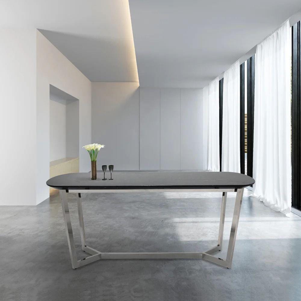 โต๊ะทานข้าว SB FURNITURE AVENTE A180 สีดำ