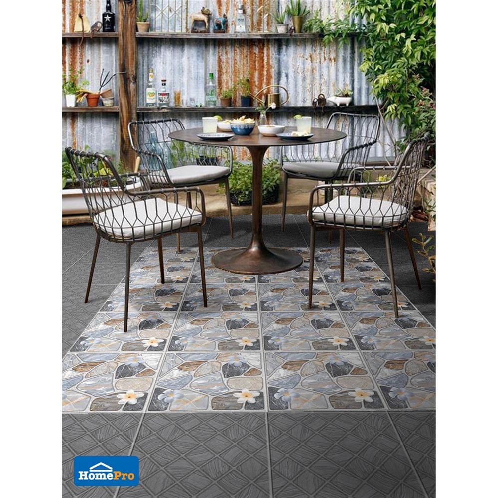 กระเบื้องพื้น 16x16 นิ้ว ภูผา แกร่งขุนเขา เทา PM 0.96M2