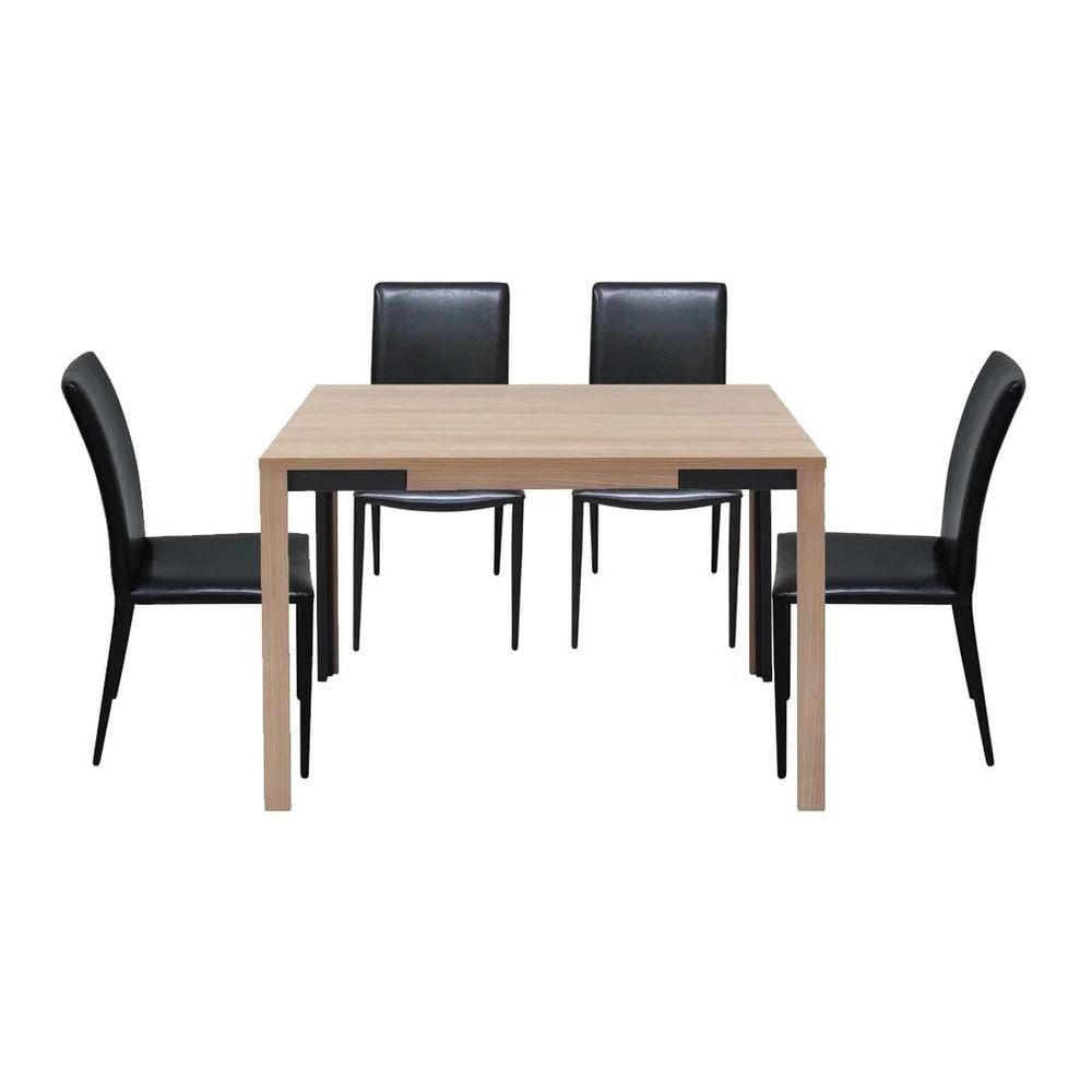 ชุดโต๊ะทานข้าว 4 ที่นั่ง SB FURNITURE COUPE/ALADIN สีไม้ธรรมชาติ
