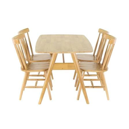 ชุดโต๊ะทานข้าว 4 ที่นั่ง SB FURNITURE YALENE สีไม้ธรรมชาติ_1
