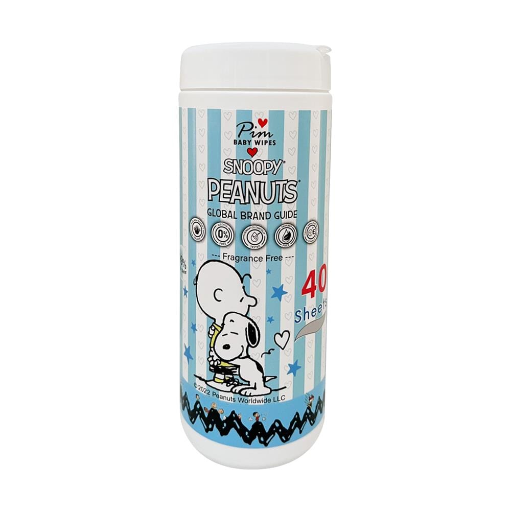 ผ้าเช็ดทำความสะอาดผิว PIM SNOOPY BABY WIPES 40 แผ่น
