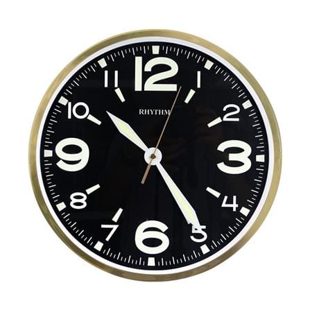 นาฬิกาแขวน RHYTHM CMG607NR18 12 นิ้ว สีทอง/ดำ_0