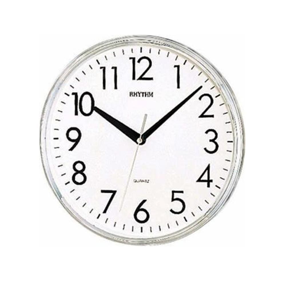 นาฬิกาแขวน RHYTHM CMG716BR19 10 นิ้ว สีเงิน