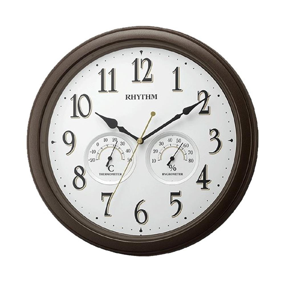 นาฬิกาแขวน RHYTHM 8MGA37SR06 13 นิ้ว สีน้ำตาล