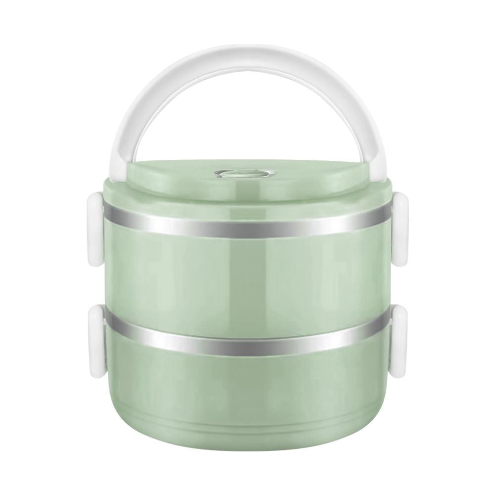 ปิ่นโตสเตนเลส 2 ชั้น HANSEN สีเขียว