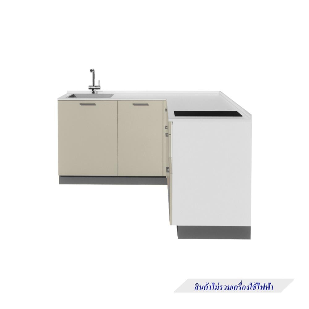 ครัวไม้สำเร็จ STARMARK CONTEBASE L220L ท็อปขาว