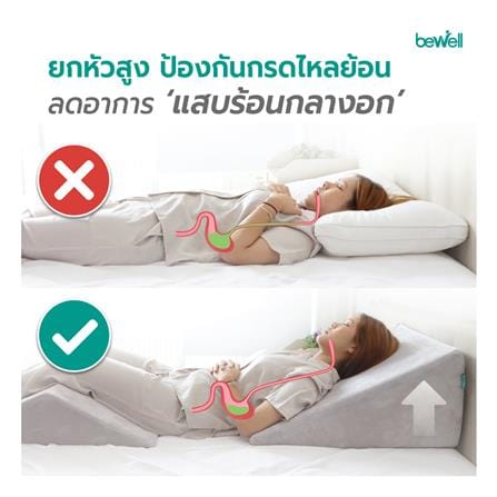 หมอนสุขภาพ โฟม BEWELL MULTIPOSTURE WEDGE 60x64x25 ซม. สีเทา_1