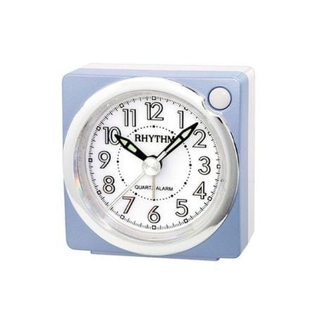 นาฬิกาตั้งโต๊ะพลาสติก RHYTHM CRE820NR04 2X2 นิ้ว สีฟ้า_0