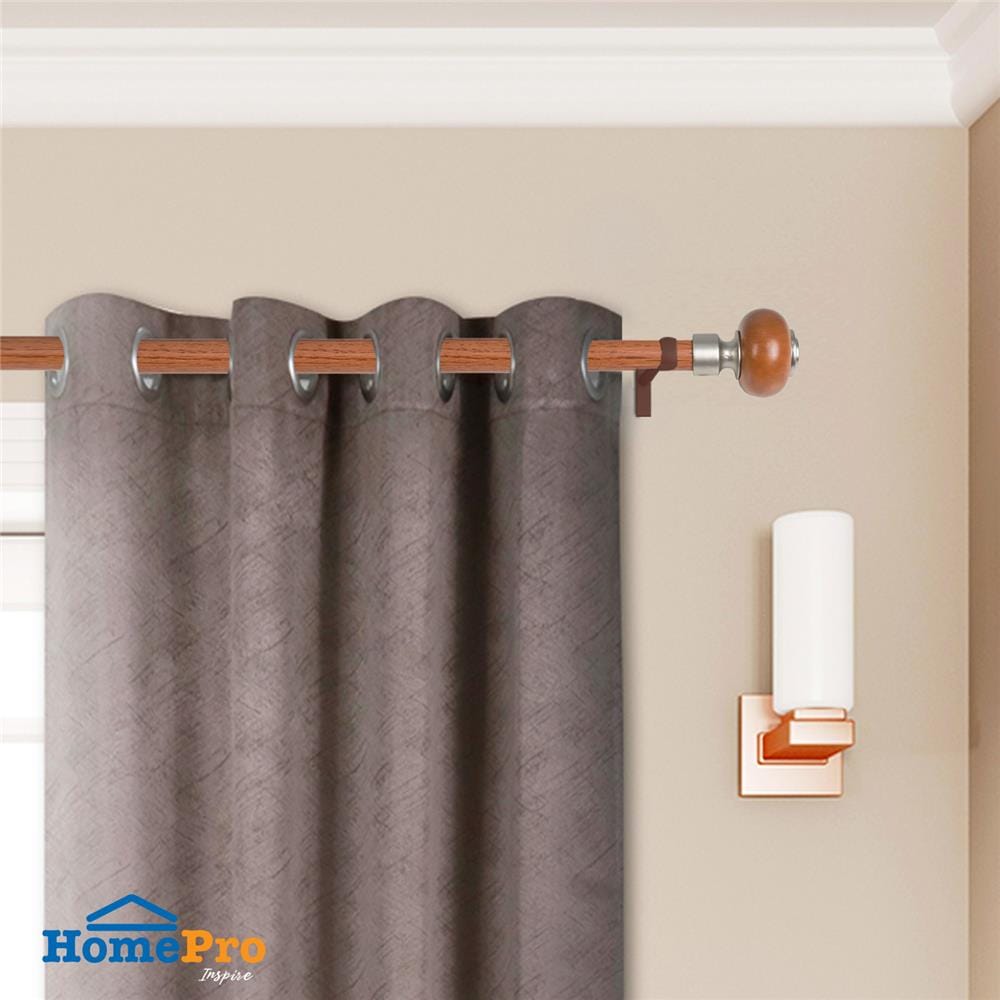 รางอะลูมิเนียม HOME LIVING STYLE MOON ยืดหด 185-350 ซม. สีน้ำตาล