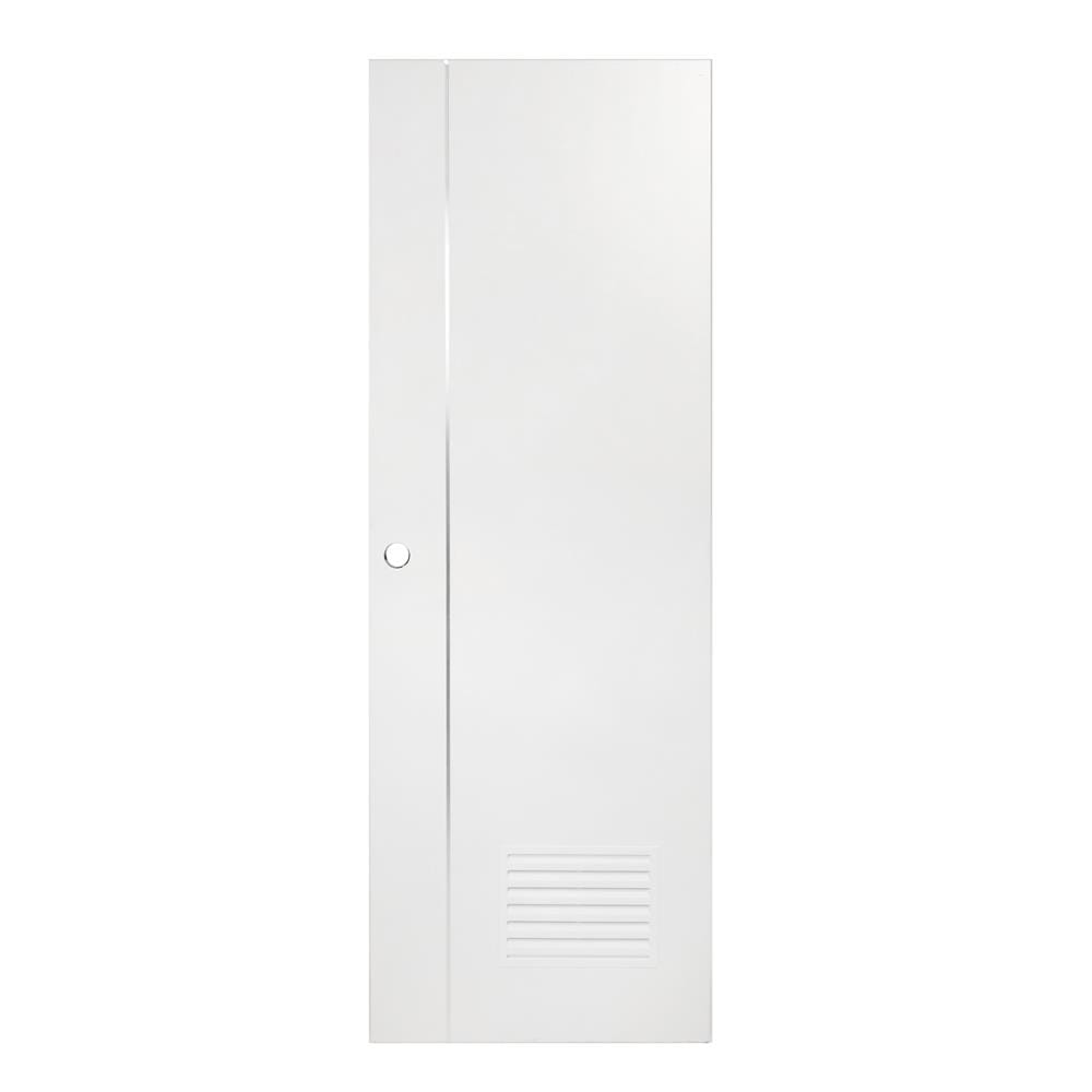 ประตูห้องน้ำ UPVC AZLE BN-01 เกล็ดล่าง 70X200 ซม. สีขาว เจาะลูกบิด