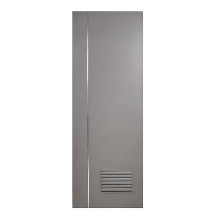 ประตูห้องน้ำ UPVC AZLE BN-01 เกล็ดล่าง 70X200 ซม. สีเทา เจาะลูกบิด