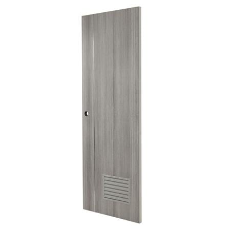 ประตูห้องน้ำ UPVC AZLE BN-01 เกล็ดล่าง 70X200 ซม. สีเทา ลายไม้ เจาะลูกบิด_1