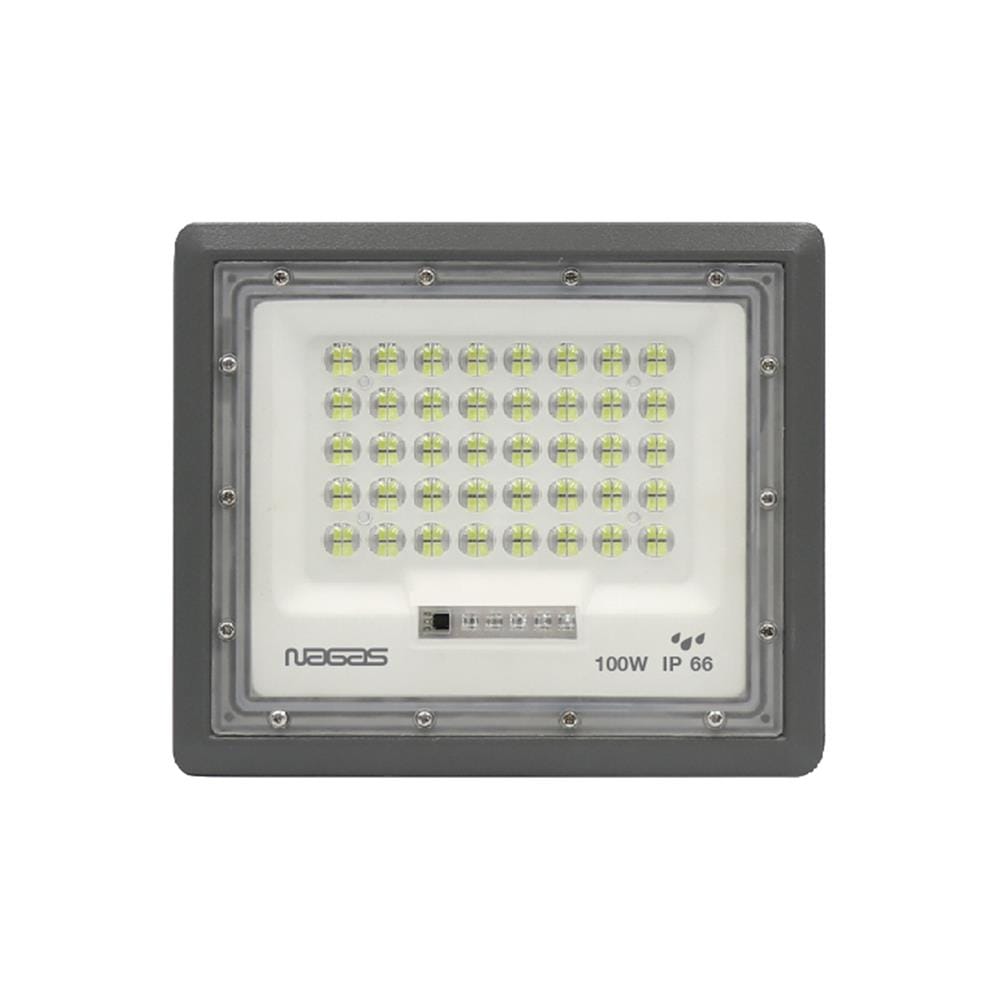 ไฟสปอตไลท์ SOLAR NAGAS BRIGHT 100 วัตต์ DAYLIGHT สีเทา