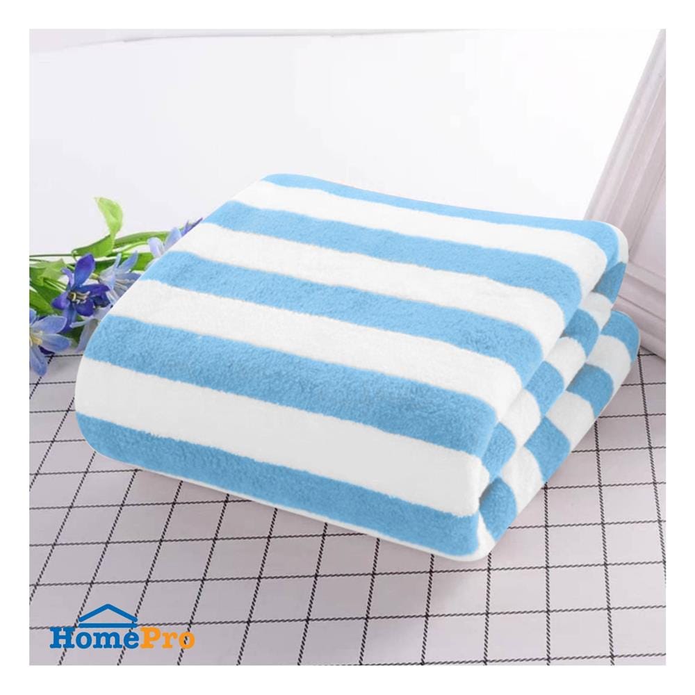 ผ้าขนหนู HANSEN 27X55 นิ้ว สี WHITE-BLUE