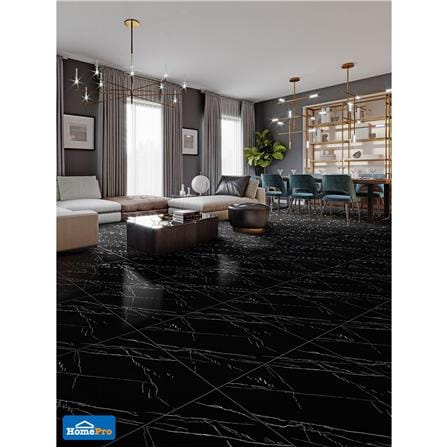 กระเบื้องพื้นพอร์ซเลน 60x60 ซม. TARA ไดมอนด์ ดำ A 1.44M2_2