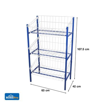 ชั้นวางของ 3 ชั้น ME LIVING SUPER 42X63X107.5 ซม. สีน้ำเงิน_4