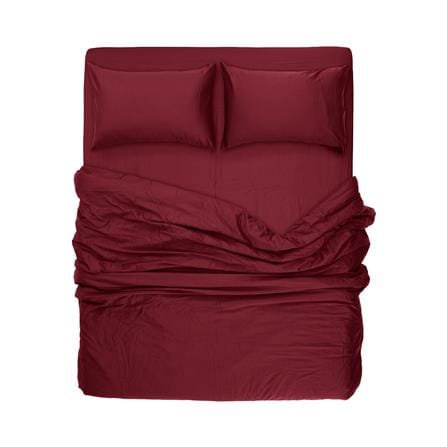 ชุดผ้าปูที่นอน 6 ฟุต 7 ชิ้น BENEATH BURGUNDY RED_4