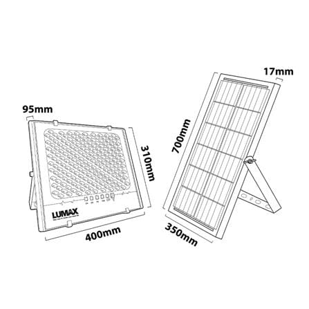 ไฟสปอตไลท์ SOLAR LUMAX 58-L0025 400 วัตต์ DAYLIGHT สีเทา_7