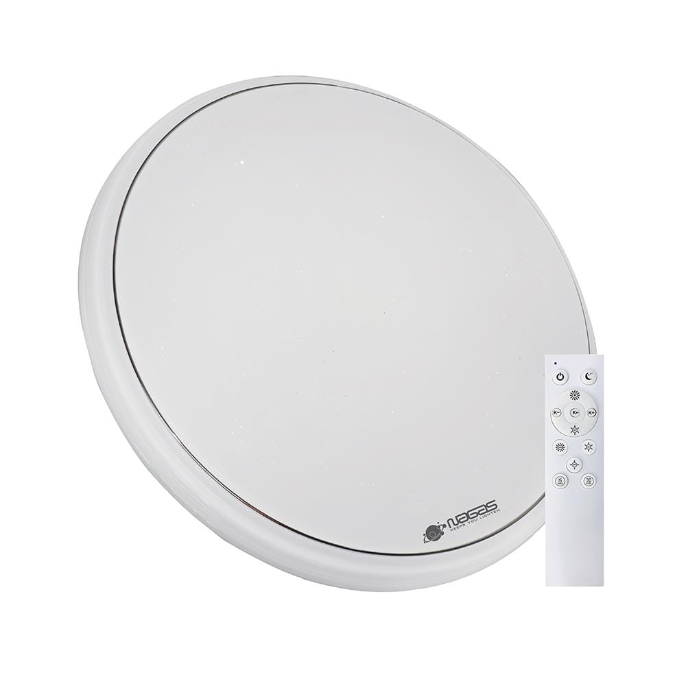 ไฟเพดาน LED NAGAS SMART STAR REMOTE 18 นิ้ว 42 วัตต์ DAYLIGHT/COOL WHITE/WARM WHITE สีขาว