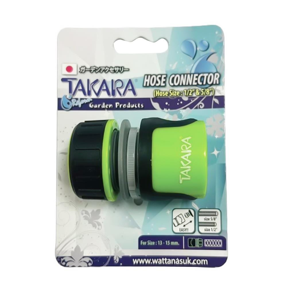 ข้อต่อสวมสาย TAKARA 1/2 นิ้วX5/8 นิ้ว สีดำ/เขียว