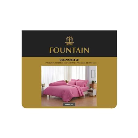 ชุดผ้าปูที่นอน 5 ฟุต 5 ชิ้น FOUNTAIN COLOR 70102PINK02_3