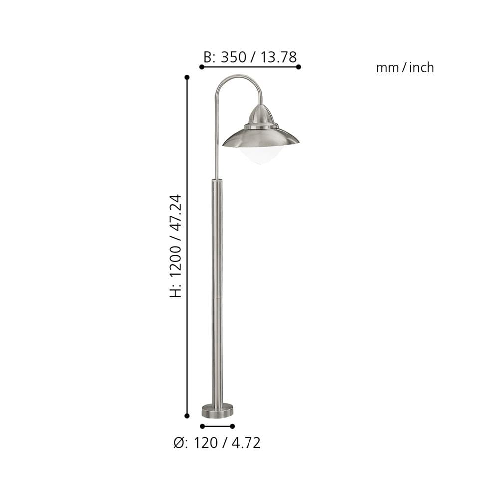 ไฟทางเดิน EGLO MODERN SIDNEY 83969 สีเงิน