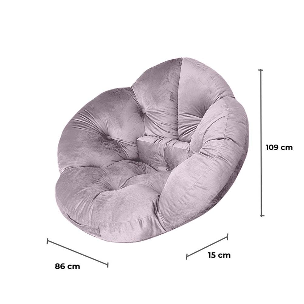 เบาะรองนั่ง HOME LIVING STYLE FLOWER 34x43 นิ้ว สีม่วง