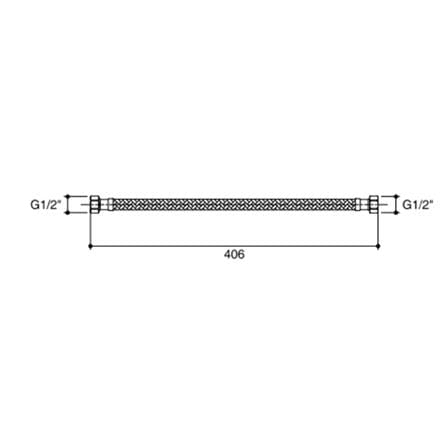 สายน้ำดีสเตนเลส 16 นิ้ว KOHLER K-1177889_1