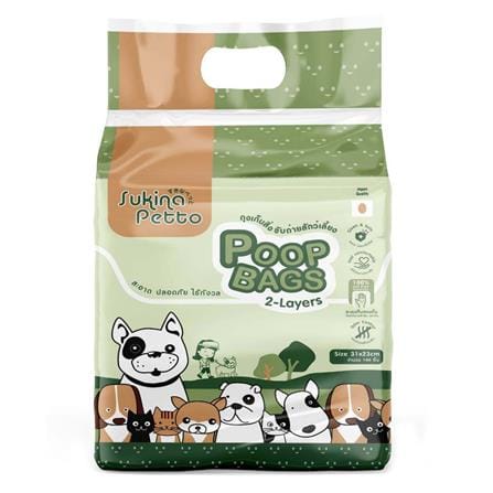ถุงเก็บมูลสัตว์เลี้ยง SUKINA PETTO 100 ชิ้น_0