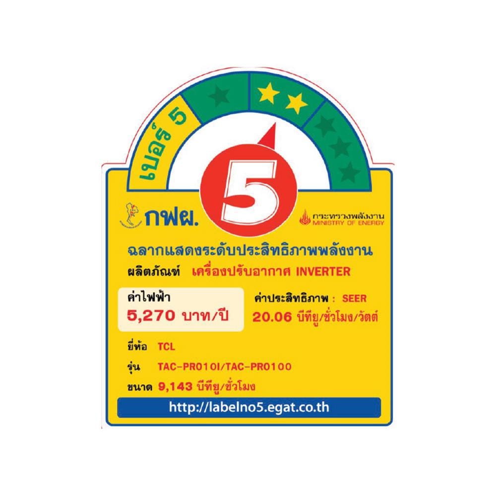 แอร์ผนัง TCL TAC-PRO10 9143 บีทียู อินเวอร์เตอร์