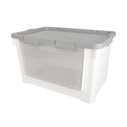 กล่องเก็บของฝาหน้า STACKO VIVE 62X41.7X36.9 ซม. สีขาว