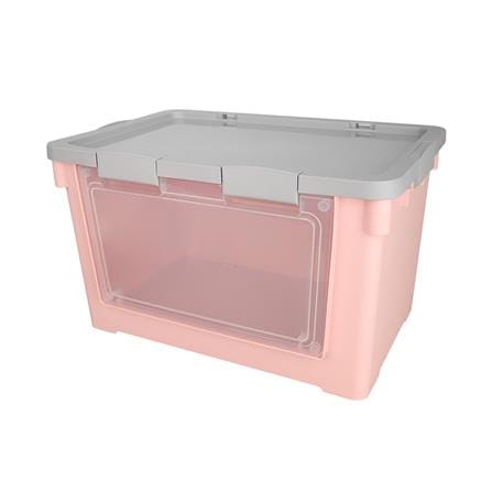 กล่องเก็บของฝาหน้า STACKO VIVE 62X41.7X36.9 ซม. สีชมพู_0
